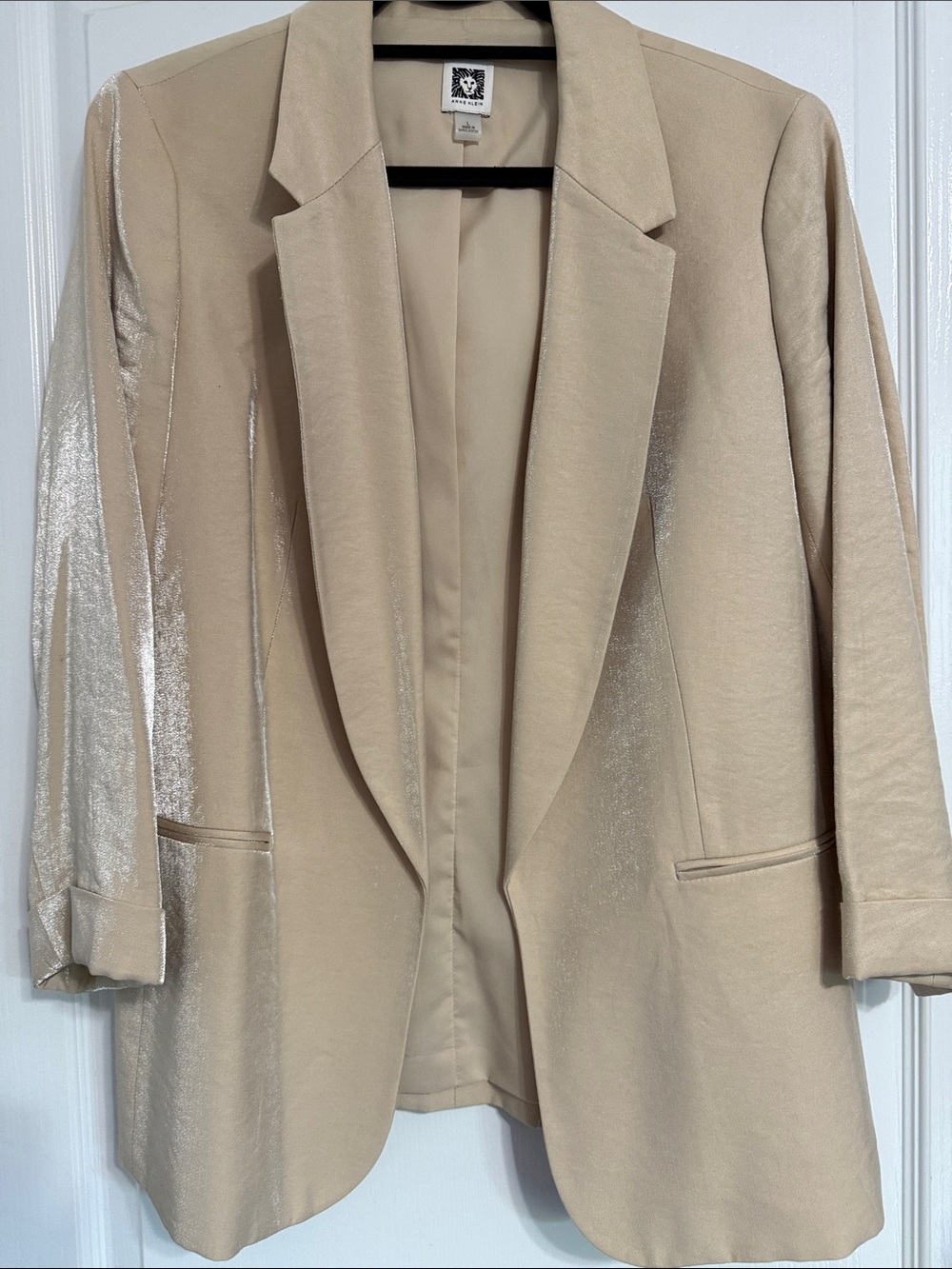 Anne Klein cream/light beige shimmer Blazer Jacket